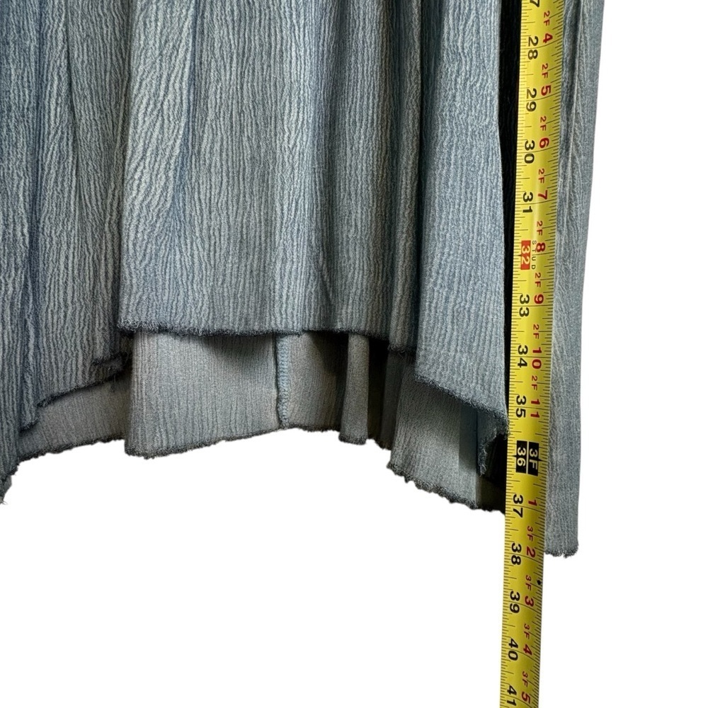 NEW Umgee Ruffle Sleeve Babydoll Shift Dress • Size S • Cotton Blend Washed Blue - Picture 6 of 10